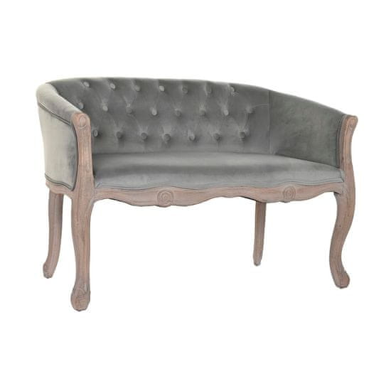 DKD Home Decor Kavč DKD Home Decor 107 x 60 x 69 cm Siv žamet Gumijasti les