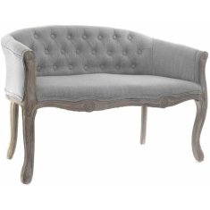 DKD Home Decor Kavč DKD Home Decor 107 x 60 x 69 cm Siv žamet Gumijasti les