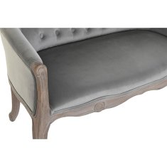 DKD Home Decor Kavč DKD Home Decor 107 x 60 x 69 cm Siv žamet Gumijasti les