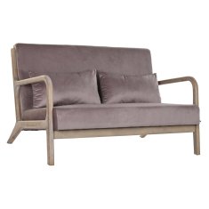 DKD Home Decor 2-sedežna zofa DKD Home Decor Roza platno Gumijasti les Tradicionalno (122 x 85 x 74 cm)