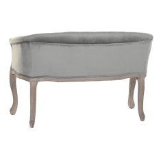 DKD Home Decor Kavč DKD Home Decor 107 x 60 x 69 cm Siv žamet Gumijasti les
