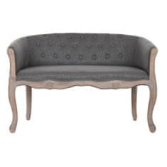 DKD Home Decor Kavč DKD Home Decor Poliester Gumijasti les Temno siva (107 x 61 x 71 cm)