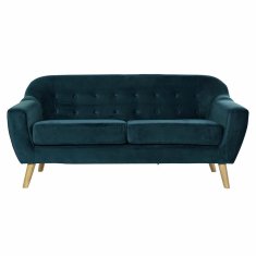 DKD Home Decor 3-sedežna zofa DKD Home Decor Turkizna Poliester Gumijasti les (170 x 80 x 81 cm)