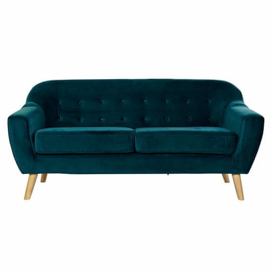 DKD Home Decor 3-sedežna zofa DKD Home Decor Turkizna Poliester Gumijasti les (170 x 80 x 81 cm)