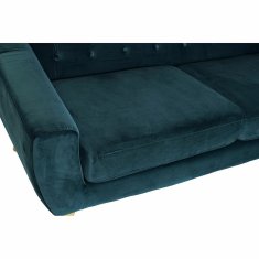 DKD Home Decor 3-sedežna zofa DKD Home Decor Turkizna Poliester Gumijasti les (170 x 80 x 81 cm)