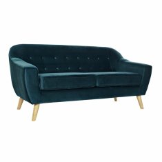 DKD Home Decor 3-sedežna zofa DKD Home Decor Turkizna Poliester Gumijasti les (170 x 80 x 81 cm)