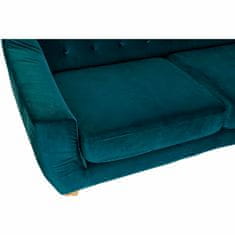 DKD Home Decor Sedežna garnitura DKD Home Decor Turkizna Naravna Poliester Gumijasti les Plastika 81 cm 230 x 144 x 84 cm