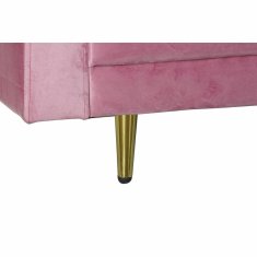 DKD Home Decor 3-sedežna zofa DKD Home Decor Pink Golden Metal Poliester (210 x 78 x 85 cm)