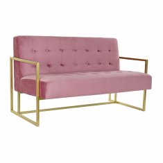 DKD Home Decor Kavč DKD Home Decor 128 x 70 x 76 cm Roza zlata kovina