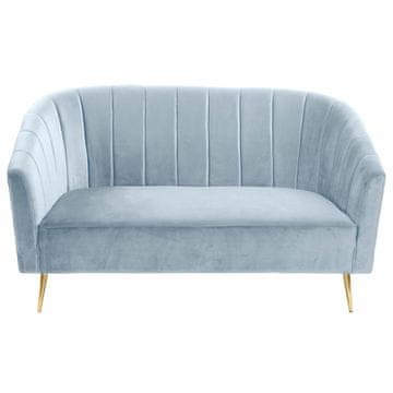 DKD Home Decor Kavč DKD Home Decor Golden Sky blue Kovinska goba MDF Wood Modern Sixties 140 x 77 x 81 cm