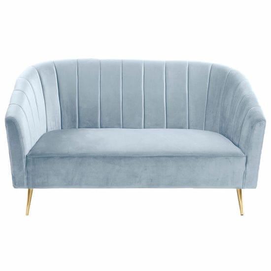 DKD Home Decor Kavč DKD Home Decor Golden Sky blue Kovinska goba MDF Wood Modern Sixties 140 x 77 x 81 cm