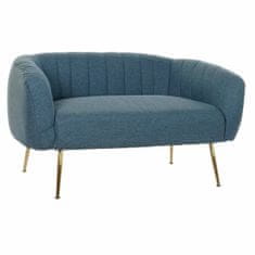 DKD Home Decor Kavč DKD Home Decor Penasta modra zlata kovinska les 129 x 75 x 73 cm