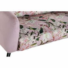 DKD Home Decor Kavč DKD Home Decor Črna roza Kovina Poliester Shabby Chic (140 x 71 x 71 cm)