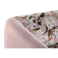 DKD Home Decor Kavč DKD Home Decor Črna roza Kovina Poliester Shabby Chic (140 x 71 x 71 cm)