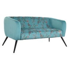 DKD Home Decor Kavč DKD Home Decor Črna kovina Poliester Zeleno cvetje Shabby Chic (140 x 71 x 71 cm)