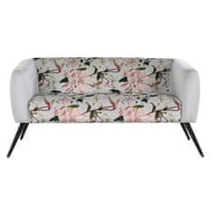 DKD Home Decor Kavč DKD Home Decor Črna bež kovina poliester Shabby Chic (140 x 71 x 71 cm)