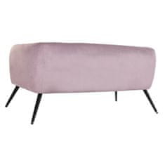 DKD Home Decor Kavč DKD Home Decor Črna roza Kovina Poliester Shabby Chic (140 x 71 x 71 cm)