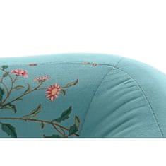 DKD Home Decor Kavč DKD Home Decor Črna kovina Poliester Zeleno cvetje Shabby Chic (140 x 71 x 71 cm)
