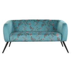 DKD Home Decor Kavč DKD Home Decor Črna kovina Poliester Zeleno cvetje Shabby Chic (140 x 71 x 71 cm)