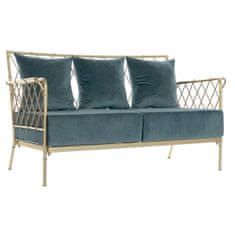 DKD Home Decor Kavč DKD Home Decor Modra zlata kovinska moderna 135 x 70 x 79 cm