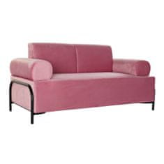 DKD Home Decor Kavč DKD Home Decor Črna roza kovina poliester moderno (154 x 76 x 76 cm)