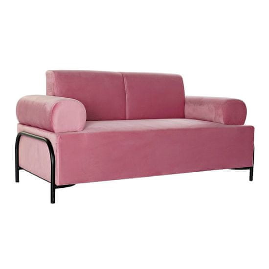 DKD Home Decor Kavč DKD Home Decor Črna roza kovina poliester moderno (154 x 76 x 76 cm)