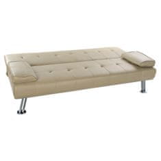 DKD Home Decor Sedežna garnitura DKD Home Decor Bež Kovina Poliester Gumijasti les (185 x 80 x 88 cm)