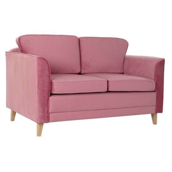 DKD Home Decor Kavč DKD Home Decor 136 x 76 x 82 cm Roza Naravni les Šestdeseta leta
