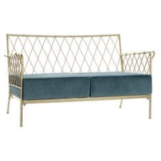 DKD Home Decor Kavč DKD Home Decor Modra zlata kovinska moderna 135 x 70 x 79 cm