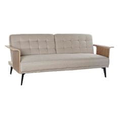 DKD Home Decor Sofa DKD Home Decor 203 x 87 x 81 cm Črna bež kovina rjava