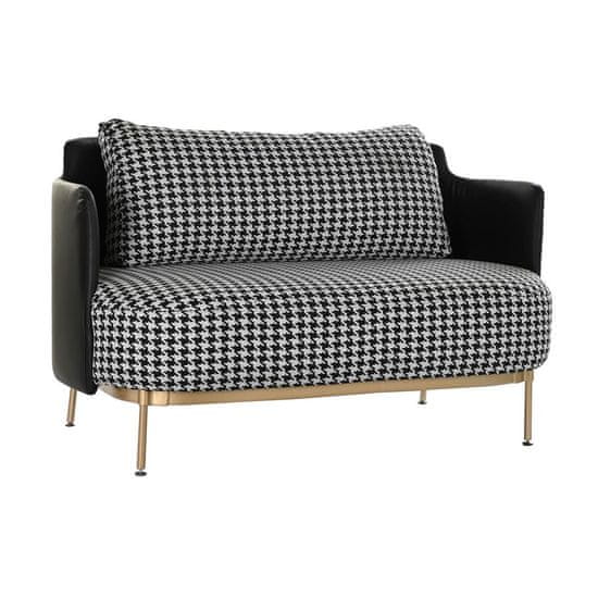 DKD Home Decor Sedežna garnitura DKD Home Decor Bela črna zlata kovinska plastična pasja polt sodobna 130 x 80 x 80 cm