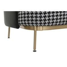 DKD Home Decor Sedežna garnitura DKD Home Decor Bela črna zlata kovinska plastična pasja polt sodobna 130 x 80 x 80 cm