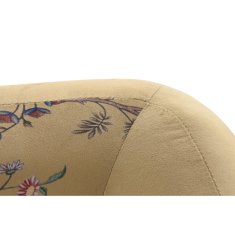 DKD Home Decor Kavč DKD Home Decor Rumena črna kovinska rože Moderno Shabby Chic 140 x 71 x 71 cm