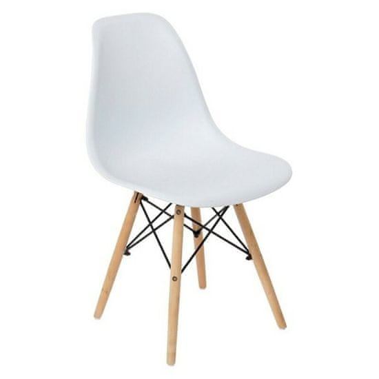 DKD Home Decor Jedilni stol DKD Home Decor Bela (46 x 52 x 82 cm)
