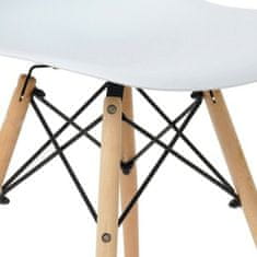DKD Home Decor Jedilni stol DKD Home Decor Bela (46 x 52 x 82 cm)