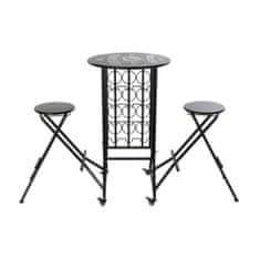 DKD Home Decor Garnitura mize z 2 stoloma DKD Home Decor Beer Garden Metal (3 kosi)