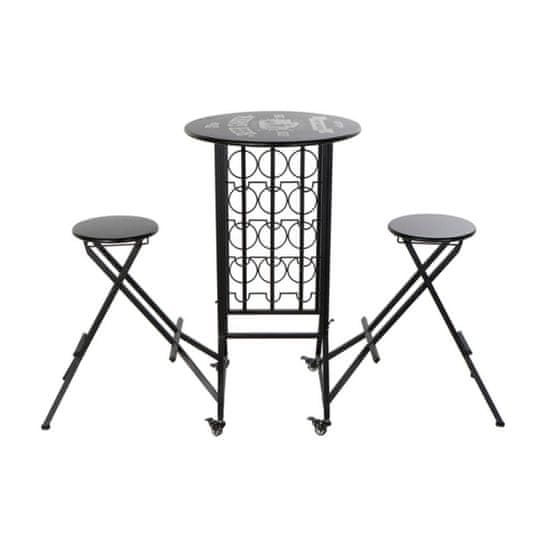 DKD Home Decor Garnitura mize z 2 stoloma DKD Home Decor Beer Garden Metal (3 kosi)