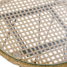 DKD Home Decor Garnitura mize z 2 stoloma DKD Home Decor Metal Rattan (3 kosi)