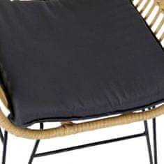 DKD Home Decor Garnitura mize z 2 stoloma DKD Home Decor Metal Rattan (3 kosi)