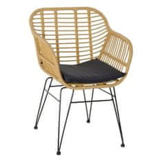 DKD Home Decor Garnitura mize z 2 stoloma DKD Home Decor Metal Rattan (3 kosi)