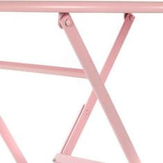 DKD Home Decor Garnitura mize z 2 stoloma DKD Home Decor MB-177410 Pink 60 x 60 x 75 cm (3 kosi)