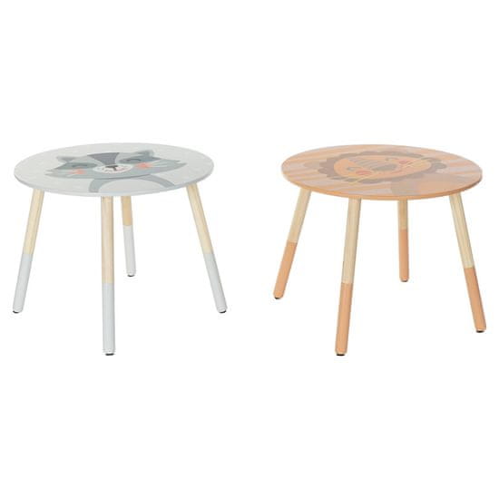 DKD Home Decor Otroška miza DKD Home Decor 8424001809196 59 x 59 x 47 cm siva lesena oranžna