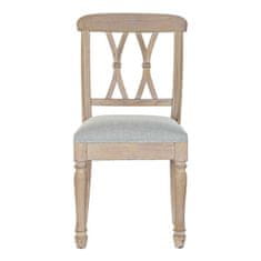 DKD Home Decor Stol DKD Home Decor Linen Rubber wood (48 x 53 x 89 cm)