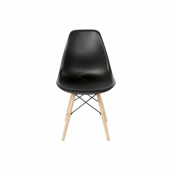 DKD Home Decor Stol DKD Home Decor Črni les Polipropilen (PP) (46 x 52 x 82 cm)