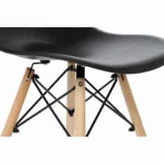 DKD Home Decor Stol DKD Home Decor Črni les Polipropilen (PP) (46 x 52 x 82 cm)