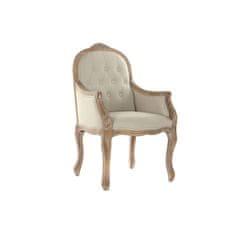 DKD Home Decor Stol DKD Home Decor Bež Linen Rubber wood (63,5 x 50 x 102 cm)
