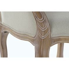 DKD Home Decor Stol DKD Home Decor Bež Linen Rubber wood (63,5 x 50 x 102 cm)