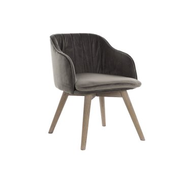 DKD Home Decor Stol DKD Home Decor Grey Gumijast les (52 x 55 x 72 cm)