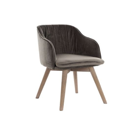 DKD Home Decor Stol DKD Home Decor Grey Gumijast les (52 x 55 x 72 cm)