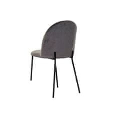 DKD Home Decor Stol DKD Home Decor Črna kovina Temno siva (44 x 53 x 82 cm)